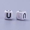 Acrylic Horizontal Hole Letter Beads PL37C9308-U-2