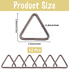 12Pcs Triangle Iron Linking Rings IFIN-CP0002-96B-2