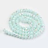 Electroplate Opaque Solid Color Glass Beads Strands EGLA-A034-P8mm-L09-2