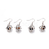 Natural Tiger Eye Dangle Earrings EJEW-K080-A05-1