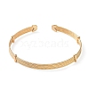 Brass Open Cuff Bangles BJEW-A144-01B-1