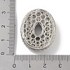 Rack Plating Brass Micro Pave Clear Cubic Zirconia Pendants ZIRC-U002-P-O-3