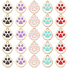 50Pcs 5 Colors Alloy Enamel Pendants ENAM-CJ0004-27-1