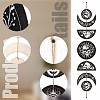 Moon Phase Wood Hanging Wall Decorations HJEW-WH0054-015-3