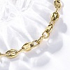 304 Stainless Steel Coffee Bean Chain Bracelets for Men Women BJEW-G725-06G-3