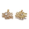 Brass Clear Cubic Zirconia Constellation Charms KK-J278-33G-B-2