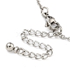 Non-Tarnish Summer Beach 304 Stainless Steel Cable Chains Fish Charm Bracelets BJEW-P334-04P-3