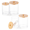  2Pcs Plastic with Wood Containers CON-NB0001-76-1