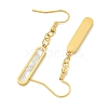 Ion Plating(IP) Rectangle Synthetic Shell Dangle Earrings EJEW-G400-48G-02-2