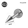 G23 Titanium 17 Gauge Threadless Labrets WGEEA58-17-1