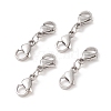 304 Stainless Steel Double Lobster Claw Clasps STAS-E163-57P-C-1