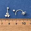 S999 Fine Silver Stud Earrings EJEW-A127-03S-5