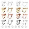  16Pcs 8 Style Star & Heart Brass Clip-on Earring Findings KK-TA0001-26-10