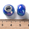 Opaque Brass Cores Acrylic European Beads OACR-M024-04S-08-3