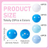 20Pcs 4 Colors Opaque Acrylic Beads MACR-TA0002-51A-3