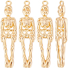 10Pcs Halloween Themed Brass Pendants KK-BBC0015-68C-1