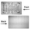 Rectangle 201 Stainless Steel Custom Blank Thermal Transfer Wallet Card DIY-WH0252-025-4