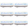 CRASPIRE 6Pcs Blue & White Porcelain Chopstick Rest AJEW-CP0007-61-1