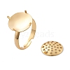 Brass Adjustable Ring Findings KK-K382-15B-G-1