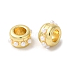 Rack Plating Brass with ABS Pearl Beads KK-S375-08G-1