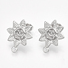Non-Tarnish 304 Stainless Steel Stud Earring Findings STAS-T045-17P-2