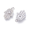 Brass Micro Pave Cubic Zirconia Pendants ZIRC-G156-01P-2