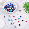 100Pcs 5 Colors Handmade Evil Eye Lampwork Beads Strands LAMP-TA0001-88A-5