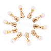 10Pcs Round Acrylic Pearl & Alloy Zipper Pulls HJEW-TAC0086-3