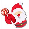 Christmas Theme Santa Claus Shape Paper Candy Lollipops Cards CDIS-I003-03-1