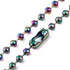 Ion Plating(IP) 304 Stainless Steel Ball Chain Necklaces for Women NJEW-G135-01D-RC-2