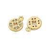 Brass Micro Pave Cubic Zirconia Pendants KK-P289-01G-2