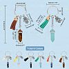  Synthetic & Natural Gemstone Bullet Keychain KEYC-NB0001-43-2