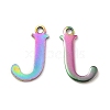 Ion Plating(IP) 304 Stainless Steel Alphabet Charms LS-STAS-H122-J-M-1