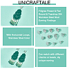 Unicraftale 24Pcs 12 Style Filigree Flower & Flat Round & Teardrop 304 Stainless Steel Stud Earring Findings STAS-UN0047-98-5