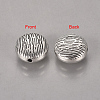 Flat Round Tibetan Style Alloy Beads X-TIBEB-2532-AS-FF-2