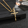 Crucifix Cross Stainless Steel Pendant Necklaces AE6565-1