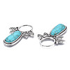 Synthetic Turquoise Cabochon Settings for Enamel PALLOY-N157-029-4