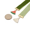 Fruit Alloy Enamel Pendant Bookmarks AJEW-JK00218-3