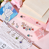 50Pcs Heart Millefiori Glass & Alloy Pendant Decorations HJEW-SC0002-17-5