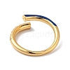 Rack Plating Brass Cubic Zirconia Open Cuff Rings for Women RJEW-S407-04-4