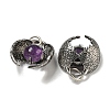 Bat Natural Amethyst Pendants G-F766-03AS-08-2