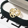 Brass Open Cuff Rings for Women RJEW-K289-01G-A-2