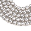 Frosted Glass Pearl Beads Strands GLAA-A044-08A-09-3