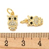 Rack Plating Brass Micro Pave Clear Cubic Zirconia Pendants KK-B093-02E-G-3