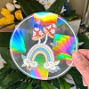 PVC Waterproof Rainbow Prism Wall Stickers PW-WG70748-38-1