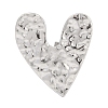 Textured Heart 304 Stainless Steel Adjustable Rings for Women RJEW-H231-02P-2