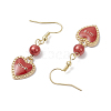 Alloy Enamel Heart Dangle Earrings EJEW-JE06272-02-5