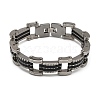 Great Valentines Day Gifts for Boyfriend 304 Stainless Steel Silicone Bracelets BJEW-I129-B-22