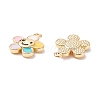 Rack Plating Brass Enamel Charms KK-C243-01G-2