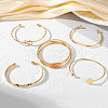 5Pcs 5 Styles Alloy Bangles WG70F83-01-4